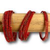 Zulu-twirl-spiralbracelet in three sizes, 07, salmon-red