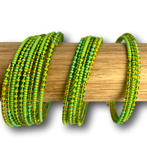 Zulu-twirl-spiralbracelet in three sizes, 12, African spring