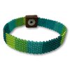 Gugu beaded bracelett with leather and stainless steel button12