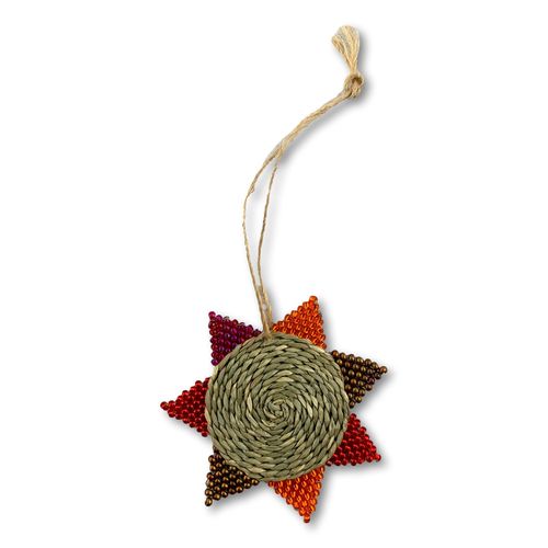 small grass- and glass bead star 02