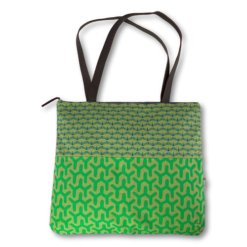 Jozi shopper with hand creenprinted cotton and leather straps18