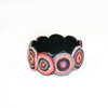 beaded bracelet with leather,salmon