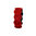 beaded bracelet with leather, deep red