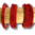 Zulu-twirl-spiralbracelett with red tones,01, in three sizes