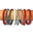Zulu-Twirl-Spiralarmband in drei Breiten, 03, lachs-grau
