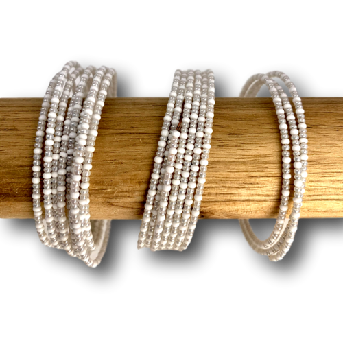 Zulu-twirl-spiralbracelet in three sizes, 04,perl-white