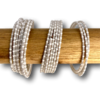 Zulu-Twirl-Spiralarmband in drei Breiten, 04,perlweiß