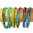 Zulu-Twirl-Spiralarmband in drei Breiten, 06,türkis-rot