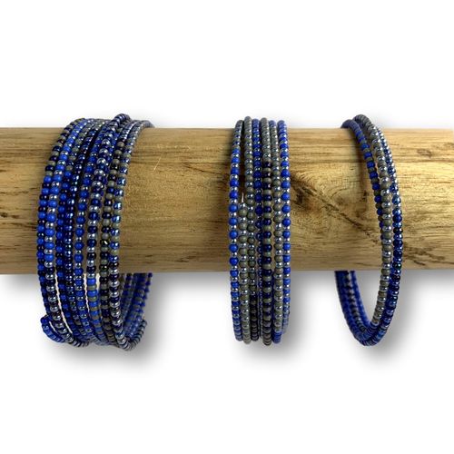 Zulu-twirl-spiralbracelet in three sizes, 10, ocean-blue