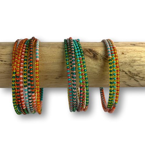 Zulu-twirl-spiralbracelet in three sizes, 11, colorful township