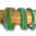 Zulu-Twirl-Spiralarmband in drei Breiten, 13,lachs-grün