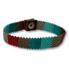 Gugu beaded bracelett with leather and stainless steel button08