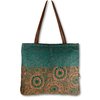 Jozi shopper with hand creenprinted cotton and leather straps06