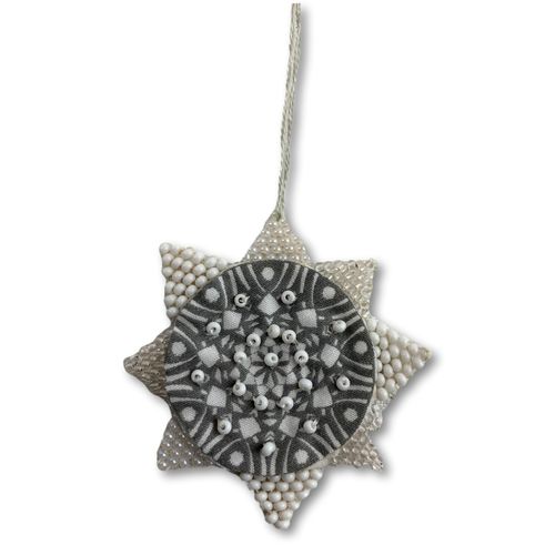 Printed Cotton- and Bead Star13