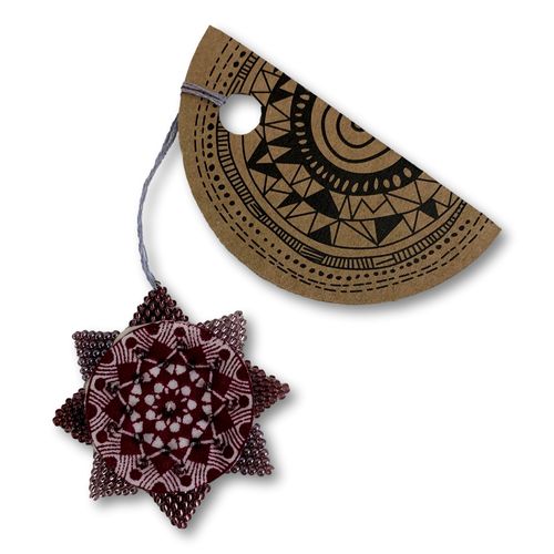 Printed Cotton- and Bead Star04
