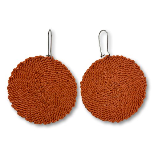 wire-earring, handwoven, one colour02