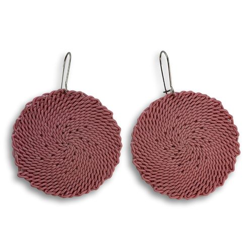wire-earring, handwoven, one colour03