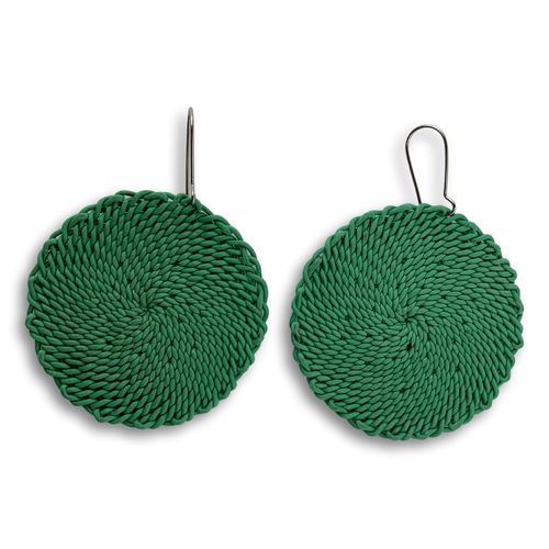 wire-earring, handwoven, one colour08
