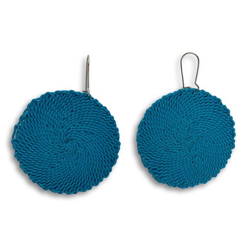 wire-earring, handwoven, one colour14