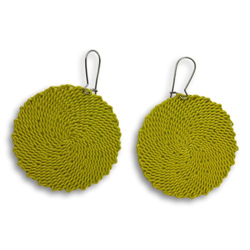 wire-earring, handwoven, one colour06
