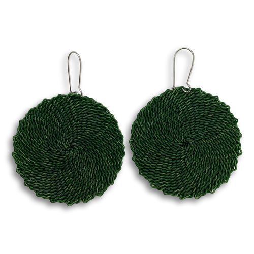 wire-earring, handwoven, one colour11