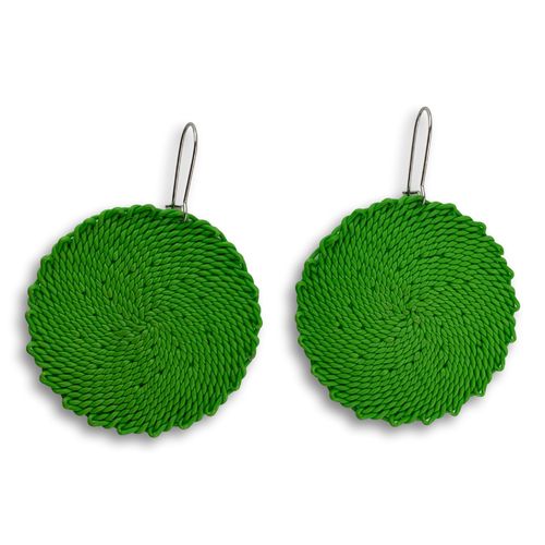 wire-earring, handwoven, one colour10