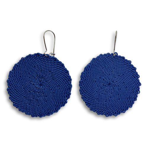 wire-earring, handwoven, one colour15