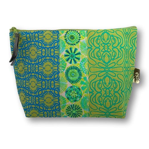 big cosmetic bag, handprinted with pearl beading03