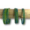 Zulu-twirl-spiralbracelett with blue-green,20, in three sizes