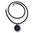 Kreis des Lebens-Kette,klein, schwarz, 47cm