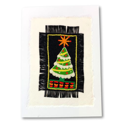 fine embroidered greeting card with envelope24