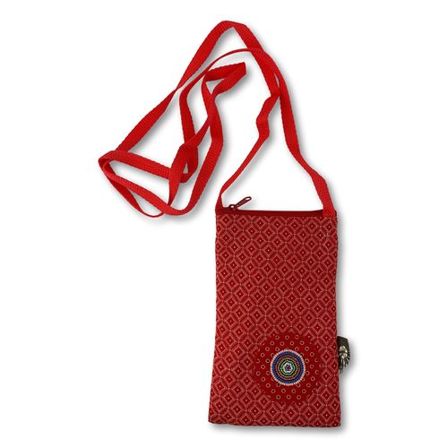 Shweshwe-Cellphone bag with nylon strap20
